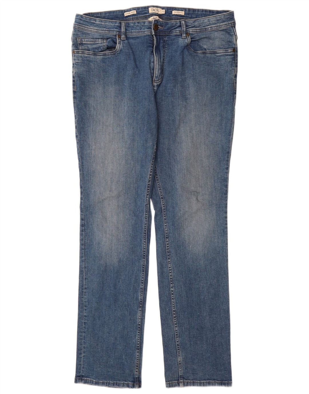 Dack's Jean droit coupe droite pour homme IT 52 XL W36 L33 Bleu