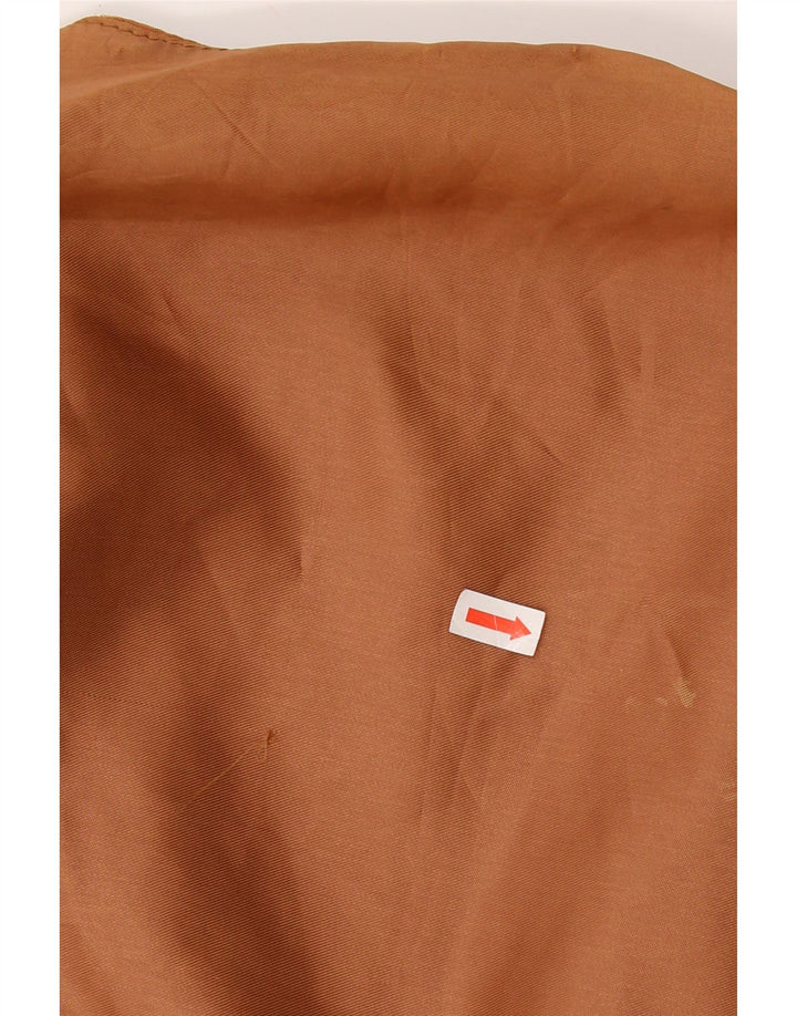 gilet en daim femme vintage UK 16 grand cuir brun