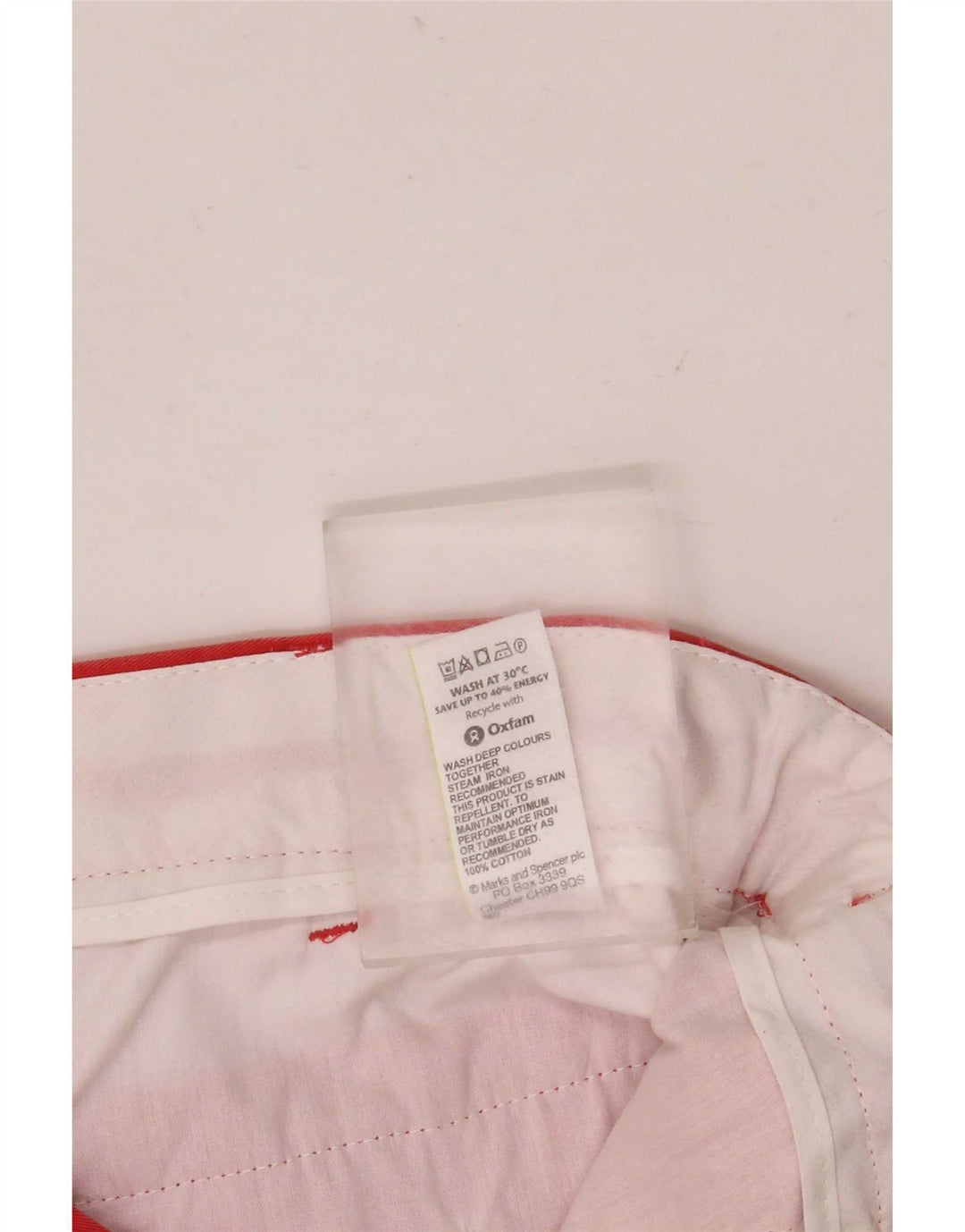 Marks & Spencer Short Chino Homme W36 Large Orange Coton