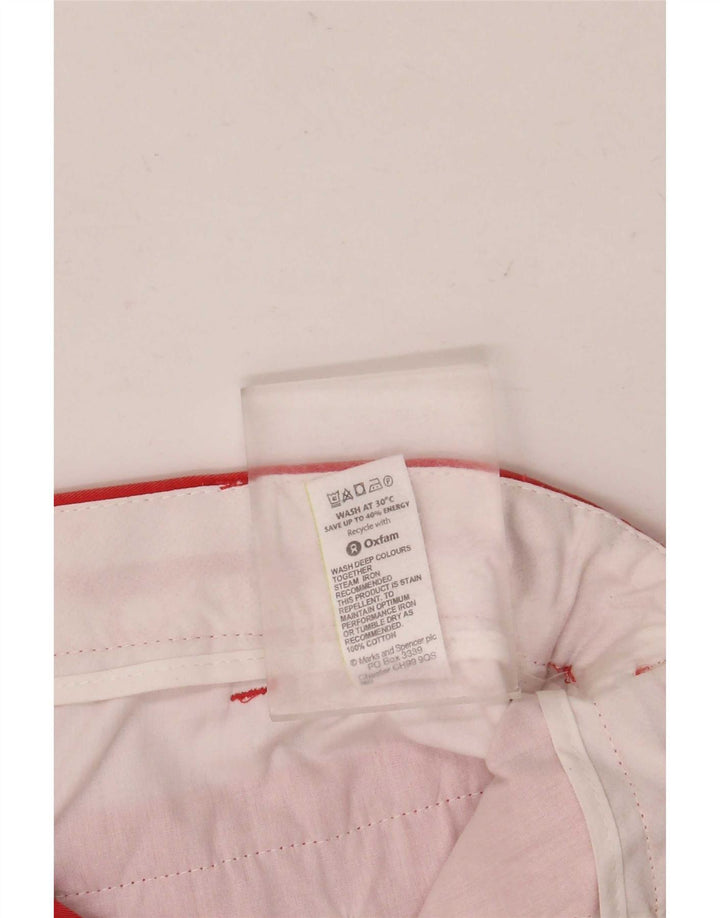 Marks & Spencer Short Chino Homme W36 Large Orange Coton