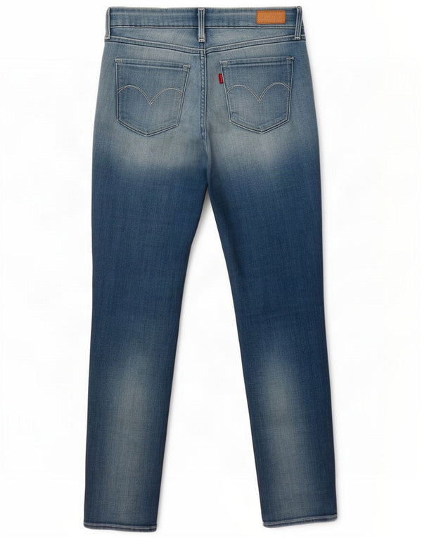 Levi's Womens Demi Curve Skinny Jeans W27 L32 Bleu Coton