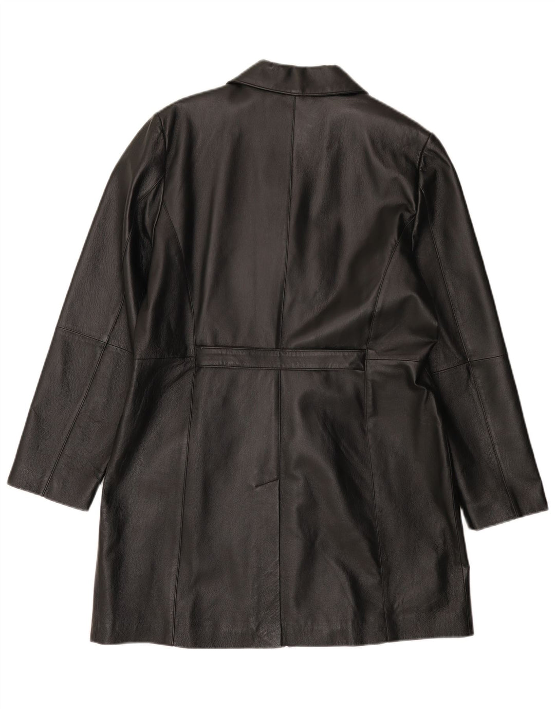 manteau en cuir femme vintage UK 18 XL Cuir Noir