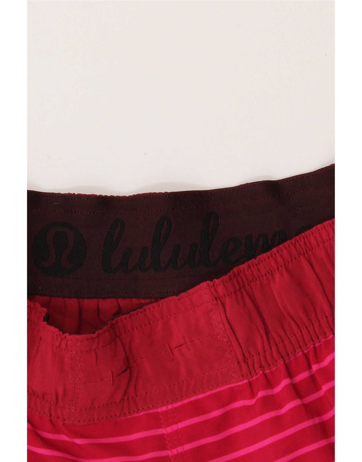 Lululemon Short de sport pour femme US 6 rayé rose moyen
