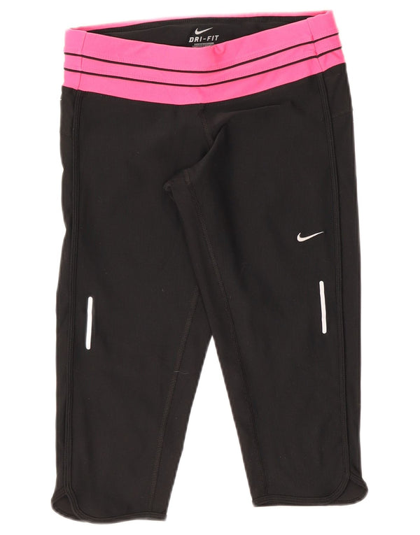 Nike Legging Capri Dri Fit pour femme UK 8 Small Noir Colorblock