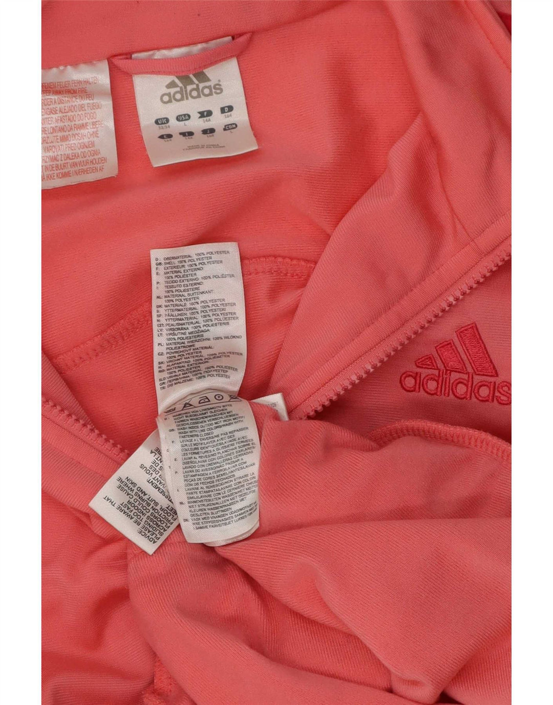 Veste de survêtement Adidas Fille 13-14 ans Rose Polyester