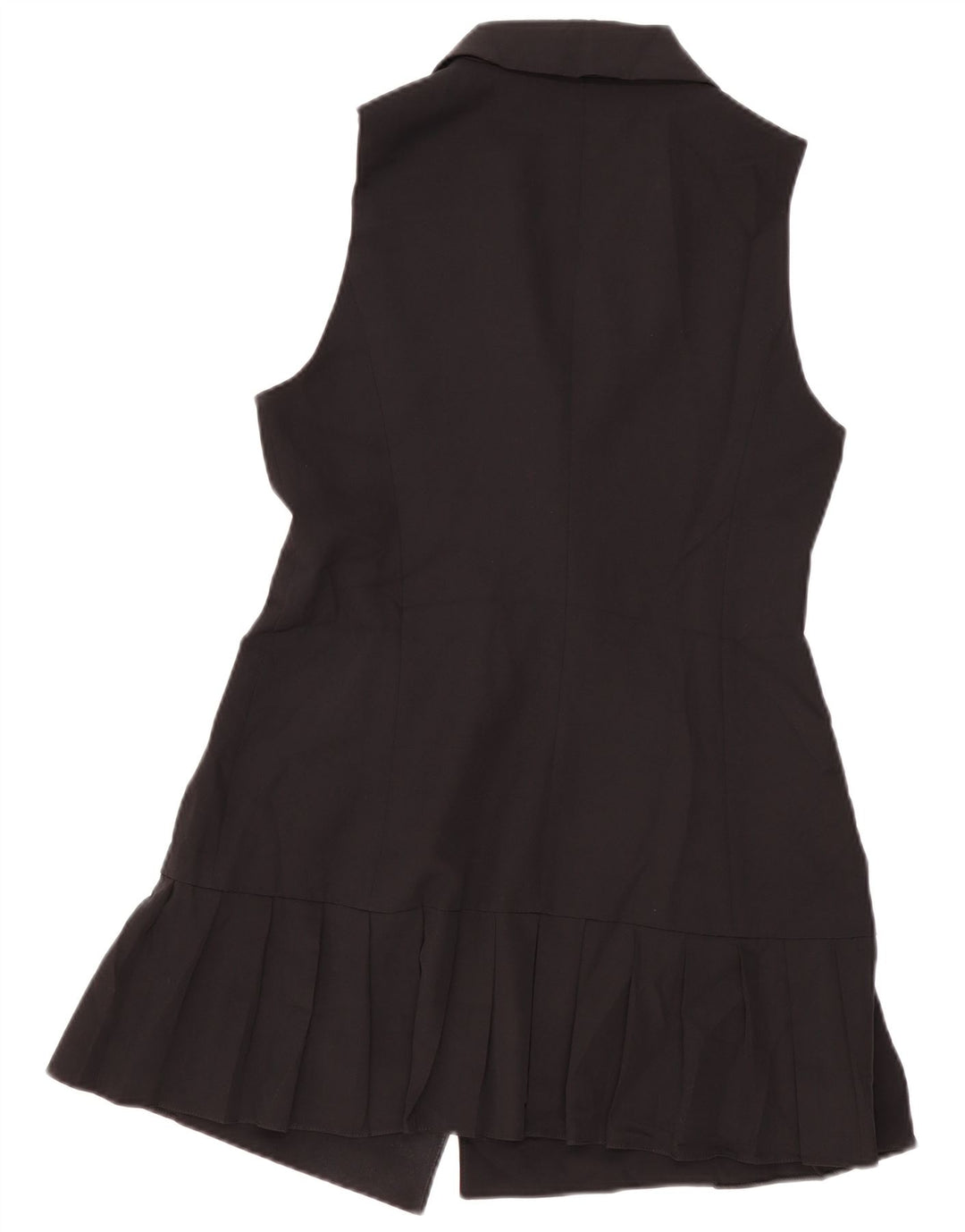 Zara Manteau croisé sans manches pour femme UK 12 Noir moyen