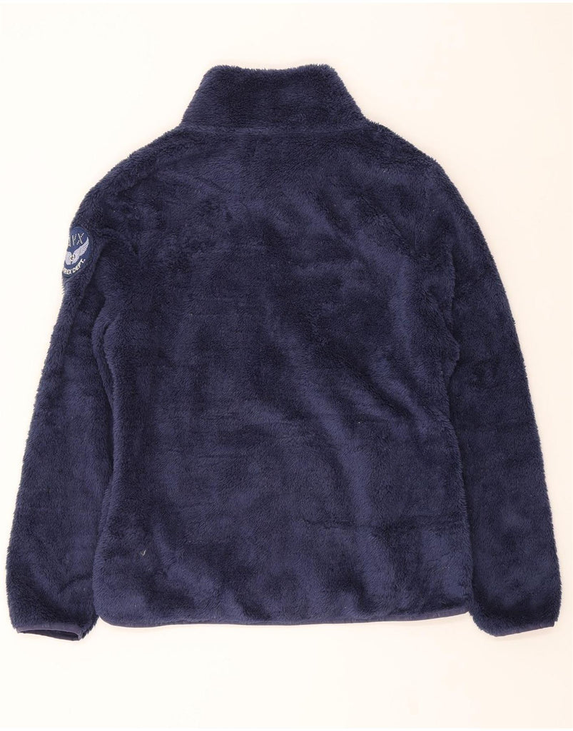 AVIREX Womens Fleece Jacket UK 14 Medium Navy Blue Polyester Vintage Avirex and Second-Hand Avirex from Messina Hembry 