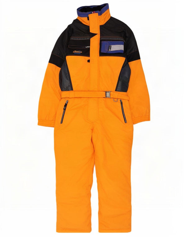 Brugi Combinaison de ski à capuche pour homme UK 42 Large Orange Colourblock Polyamide