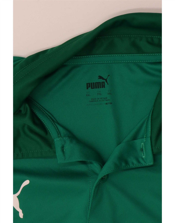 Puma Polo Homme 2XL Vert Colorblock Polyester