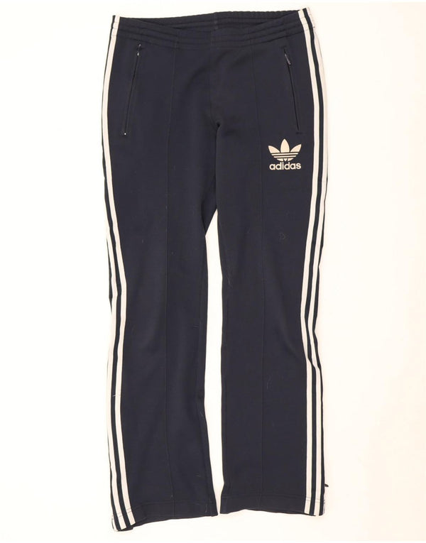 Adidas Mens Graphic Tracksuit Trousers XS Navy Blue Polyester