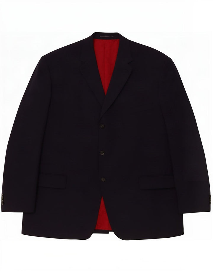 Pierre Cardin Veste Blazer 3 Boutons Homme IT 54 2XL Bleu Marine Laine
