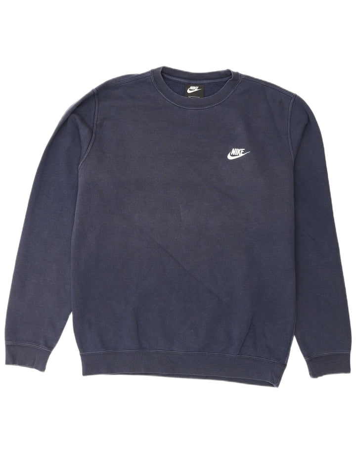 NIKE Sweat-Shirt Homme Bleu Marine Moyen Coton