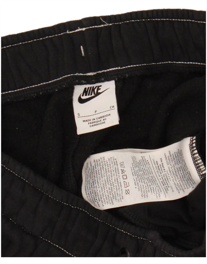 NIKE Pantalon de survêtement graphique pour femme Joggers UK 10 Small Black Cotton