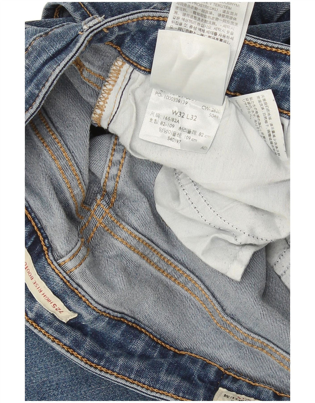 Levi's Jean Bootcut Taille Haute 725 Femme W32 L32 Bleu Lyocell