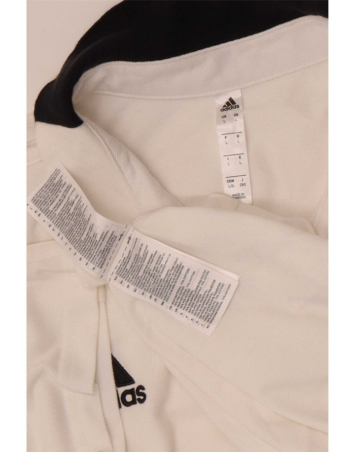 Adidas Polo Homme Grand Blanc Coton