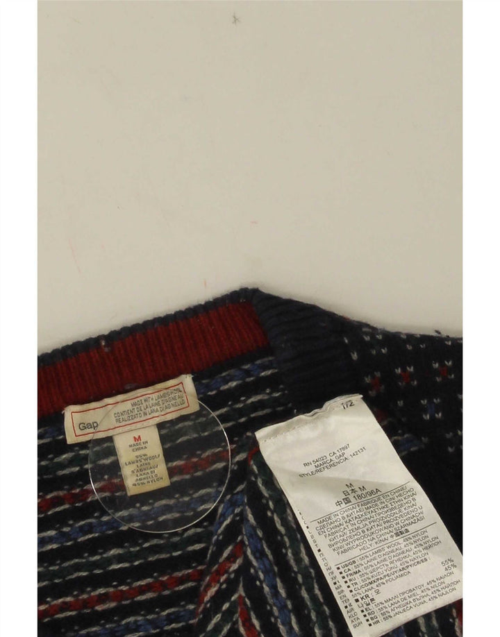 Gap Pull Col Ras Du Cou Homme Bleu Marine Moyen Laine À Pois