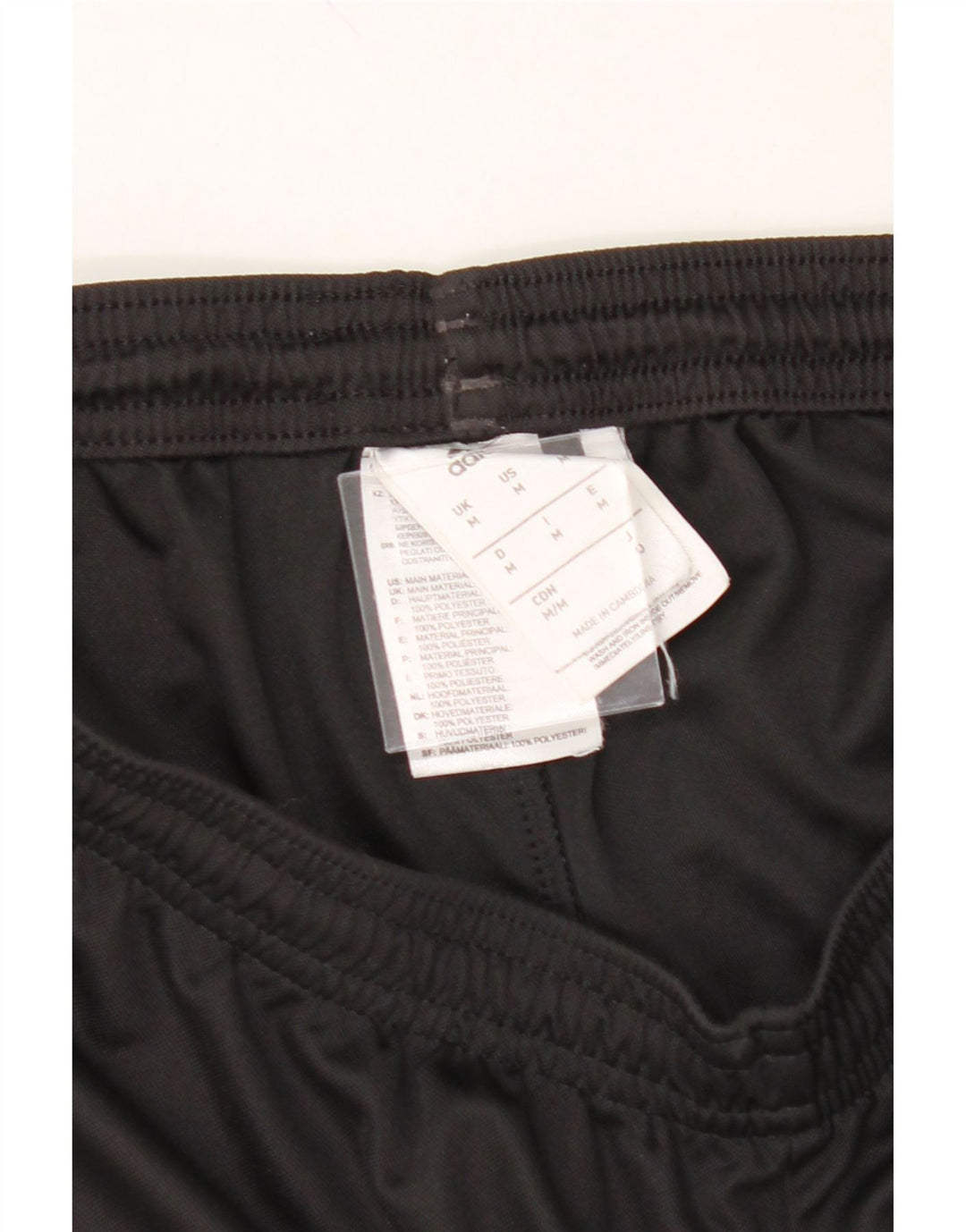 ADIDAS Mens Sport Shorts Medium Black Polyester Vintage Adidas and Second-Hand Adidas from Messina Hembry 