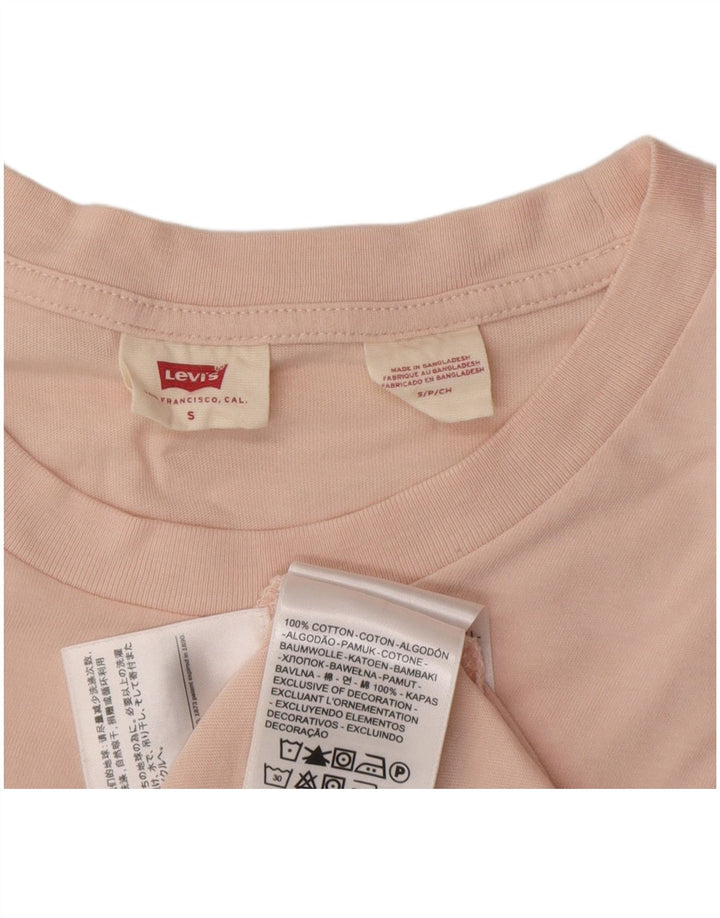 Levi's T-Shirt Femme UK 10 Petit Rose Coton