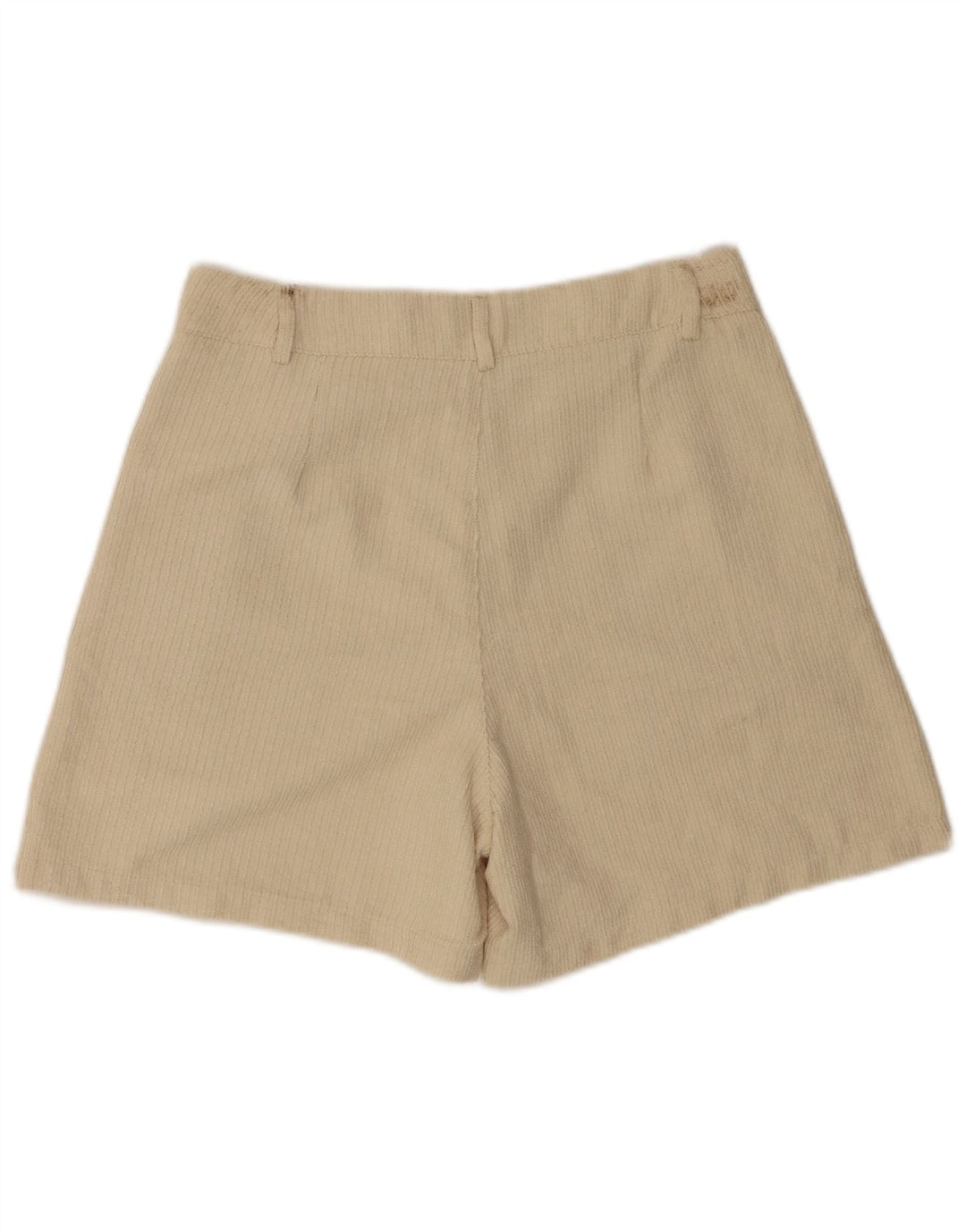 Benetton Short en velours côtelé pour femme UK 12 Medium W28 Beige Polyester
