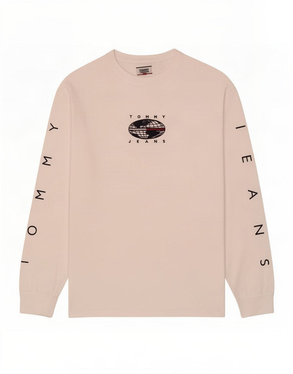 Tommy Hilfiger Haut graphique à manches longues pour homme XL en coton blanc