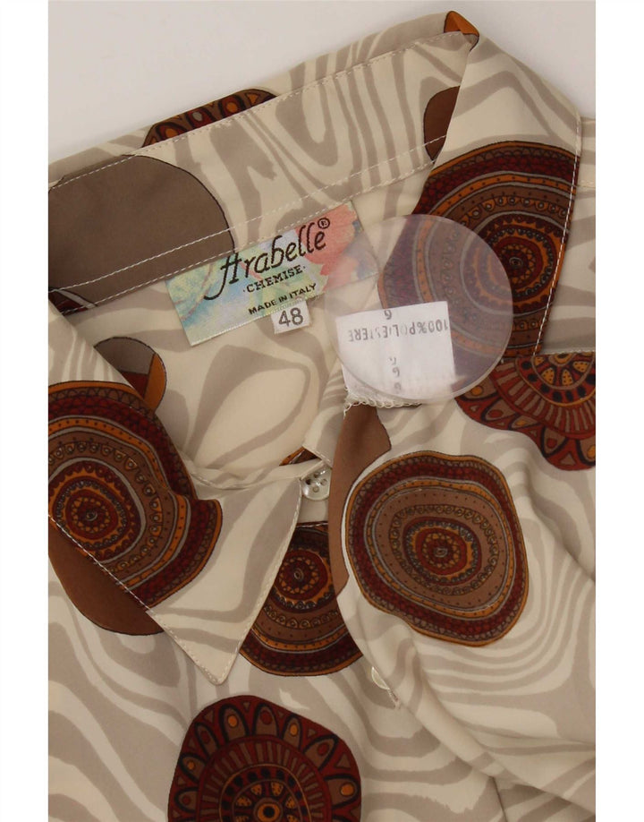 Chemise Femme Vintage Blouse IT 48 XL Polyester Géométrique Multicolore