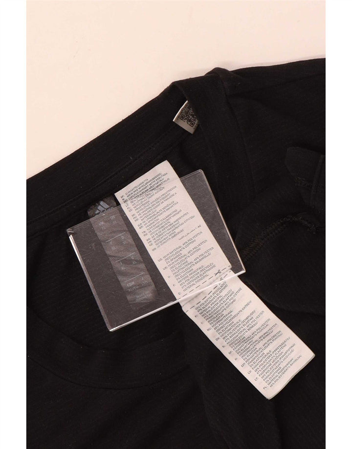Adidas T-shirt à manches courtes pour homme XL Noir Polyester