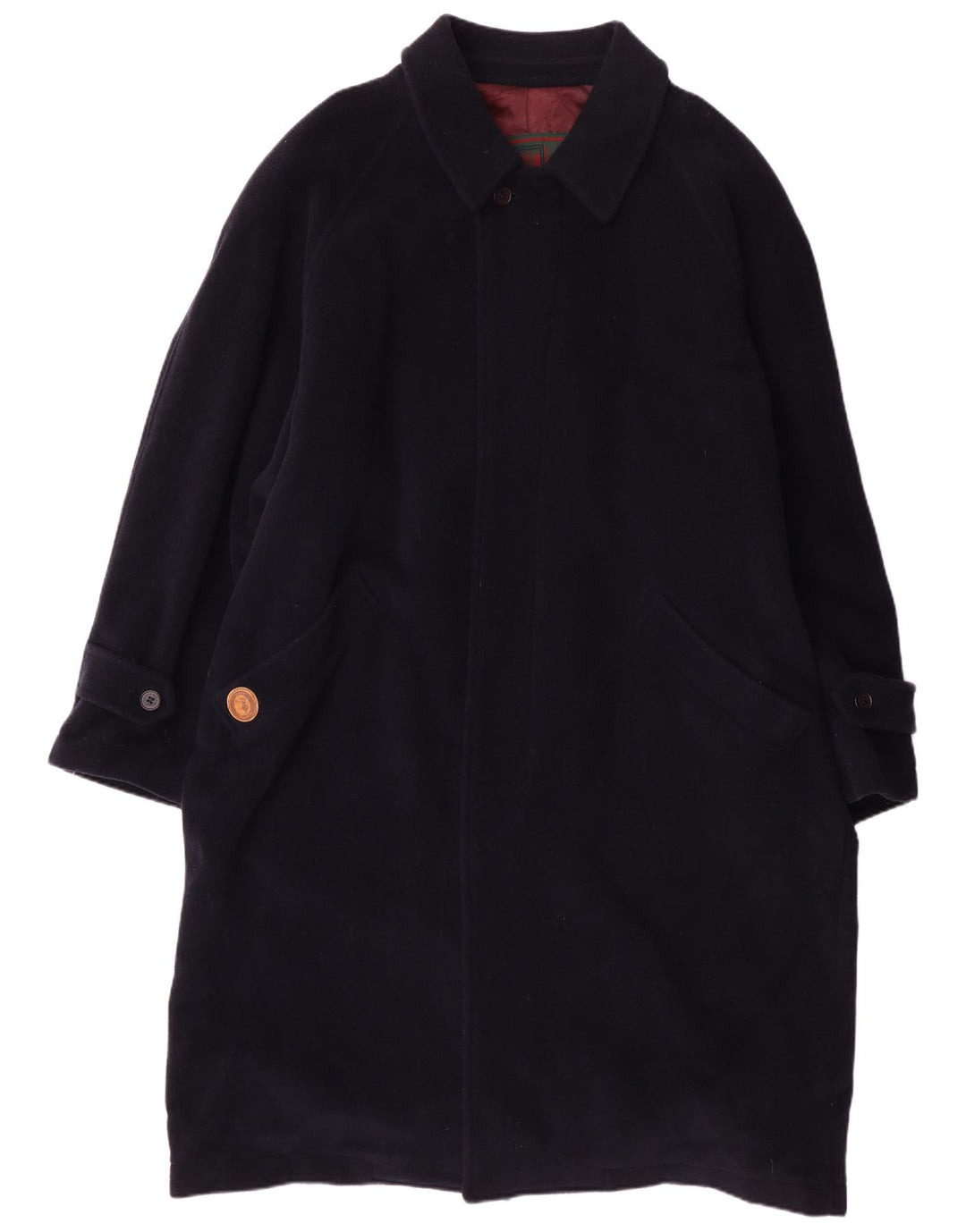 TRUSSARDI JEANS Manteau Homme UK 42 XL Bleu Marine Laine