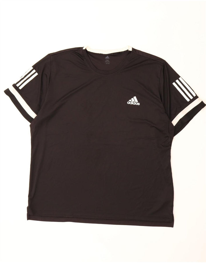 ADIDAS Hommes Climacool T-Shirt Top 2XL Noir Polyester