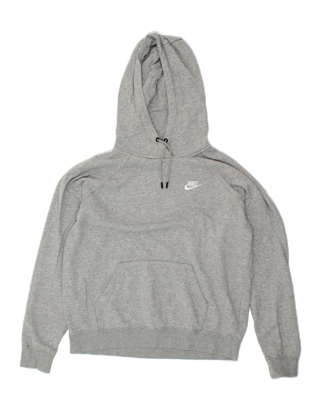 NIKE Womens Oversized Hoodie Jumper UK 14 Medium Grey Cotton Vintage Nike and Second-Hand Nike from Messina Hembry 