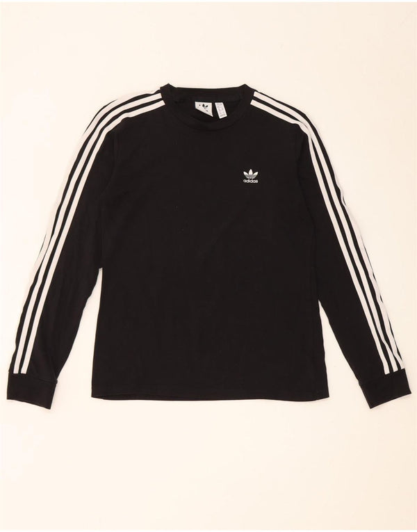 Adidas Haut à manches longues pour femme UK 12 Coton noir moyen
