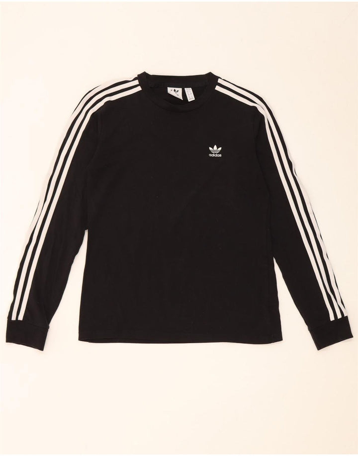 Adidas Haut à manches longues pour femme UK 12 Coton noir moyen