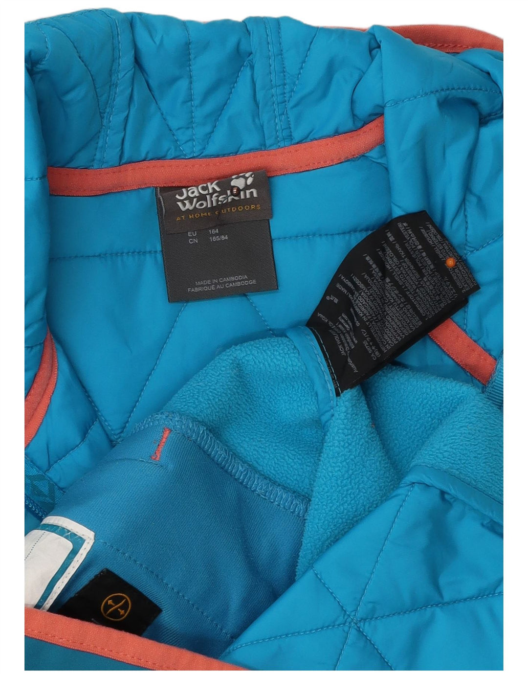 JACK WOLFSKIN Blouson Bomber à Capuche Garçon 13-14 ans Bleu Polyester