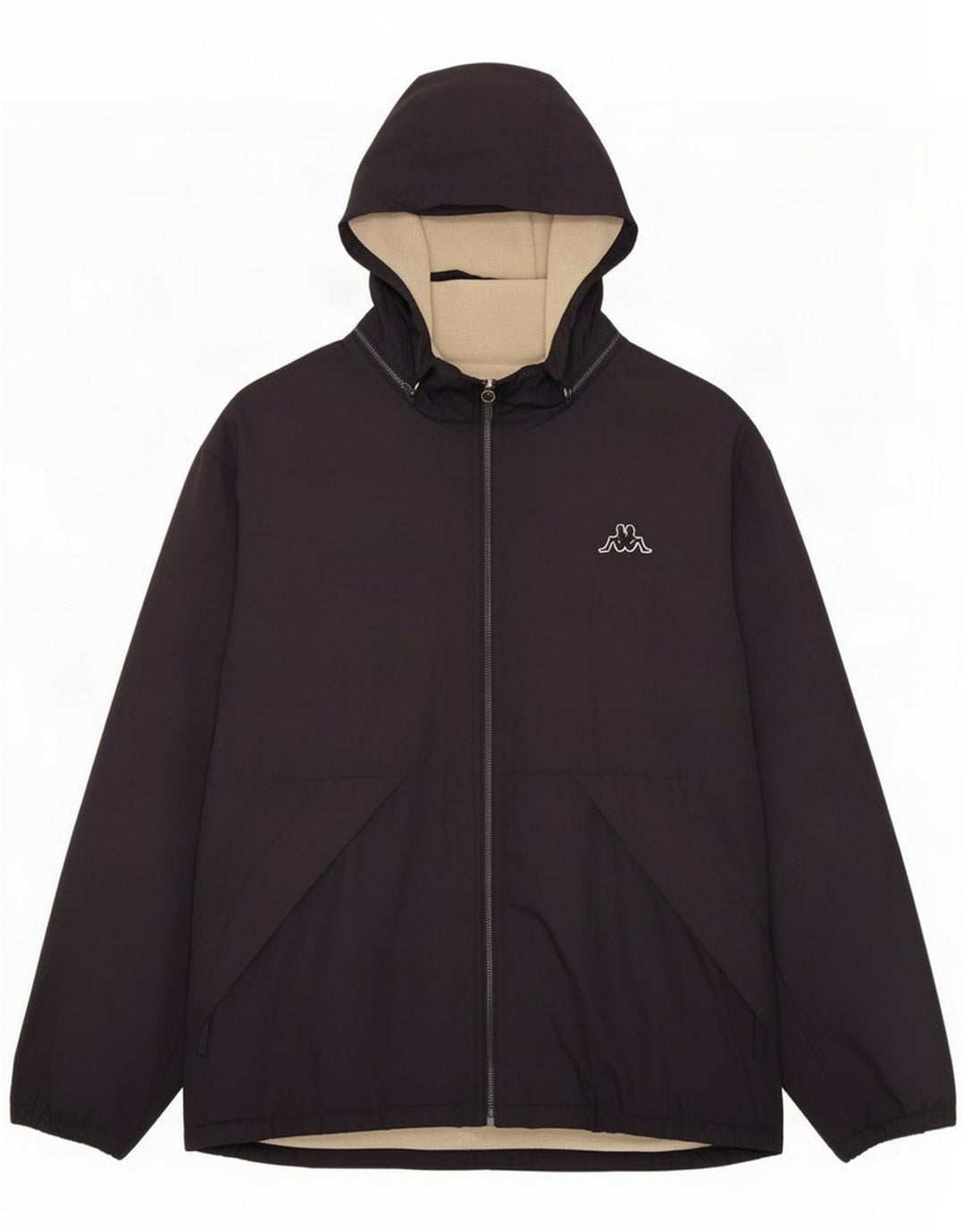 Kappa Veste coupe-vent à capuche pour homme UK 36 Petit Bleu Marine Polyester