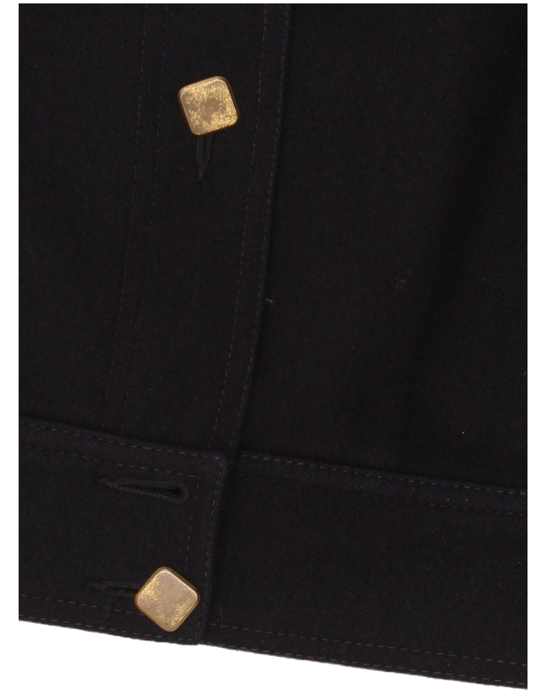 vintage Femme Cardigan Top IT 42 Laine Bleu Marine Moyenne