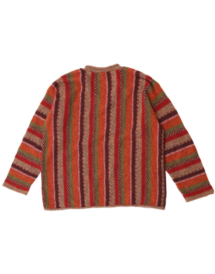 Esprit Pull col V en laine rayée multicolore pour homme