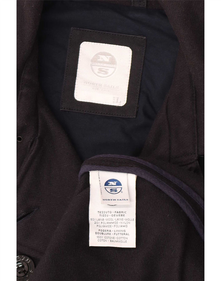 North Sails Caban Femme UK 14 Large Bleu Marine Laine Classique