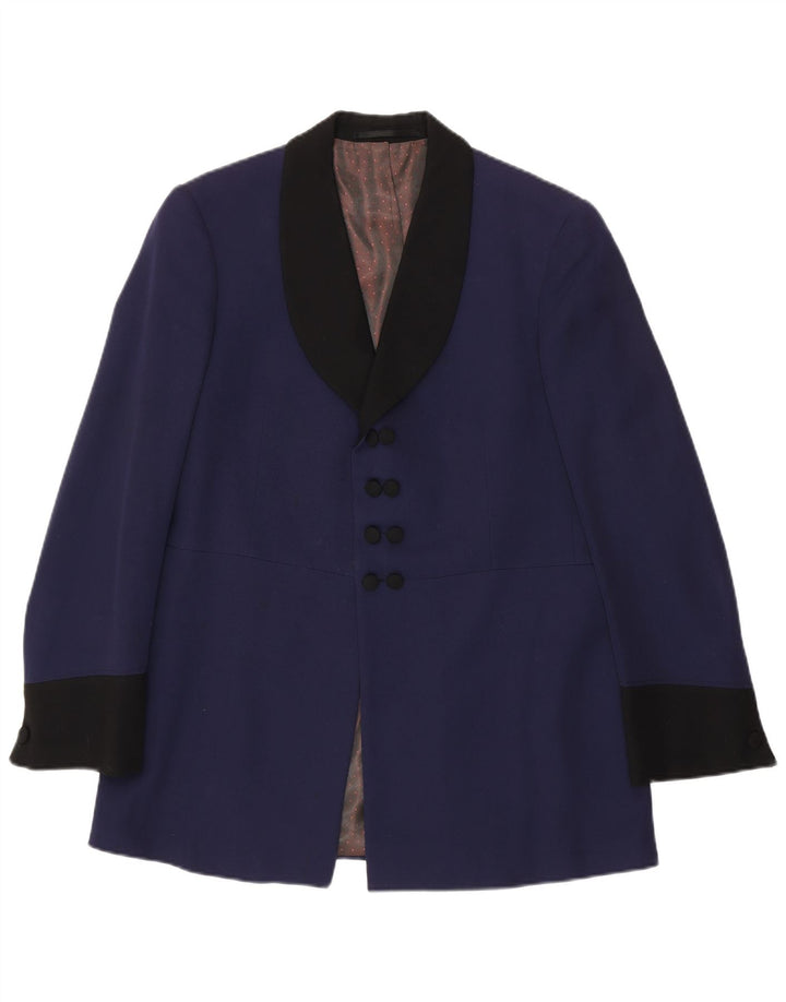 veste blazer homme vintage UK 38 Medium Navy Blue Colourblock