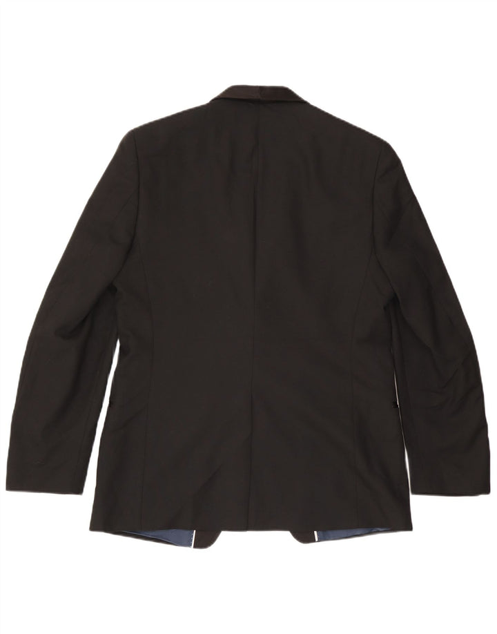 MARKS & SPENCER Veste Blazer 1 Bouton Homme EU 50 Grand Noir Polyester