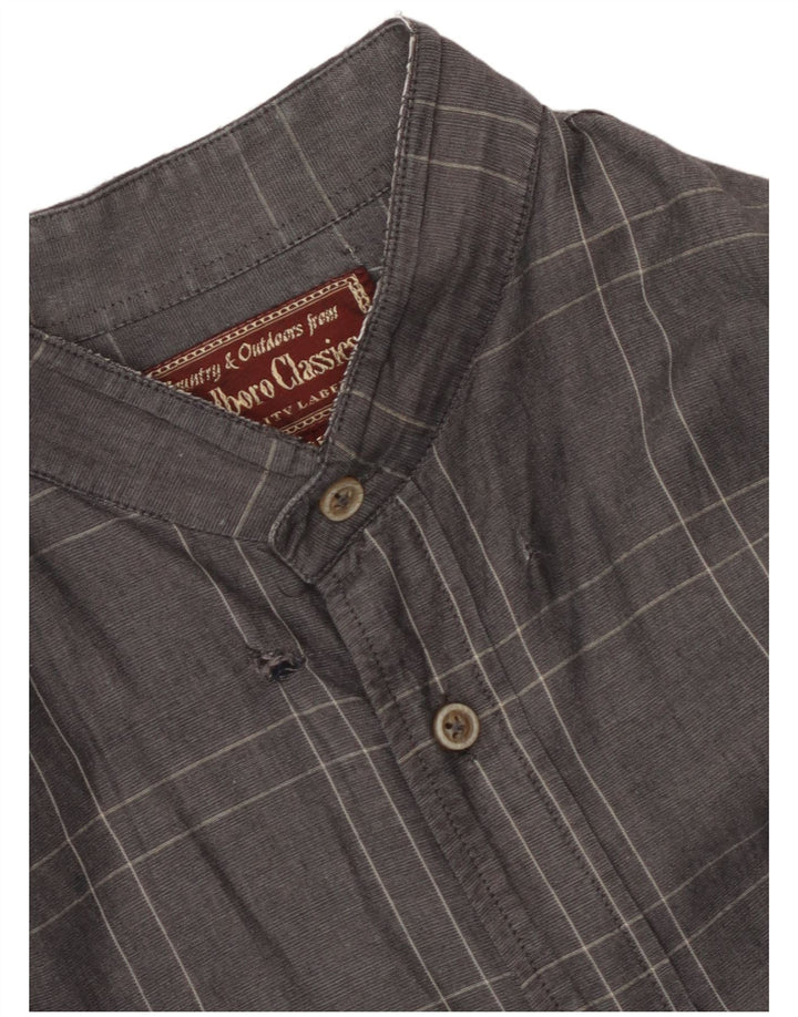 Marlboro Classics Chemise Homme Grand Carreau Gris Coton