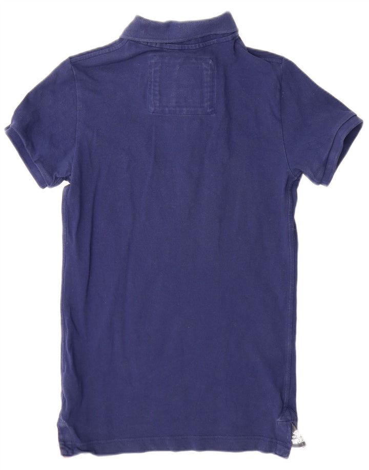 Superdry Polo Homme Petit Bleu Marine Coton