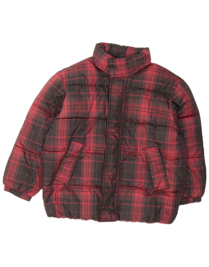Zara Veste matelassée à capuche pour garçon 11-12 ans Rouge à carreaux Polyester