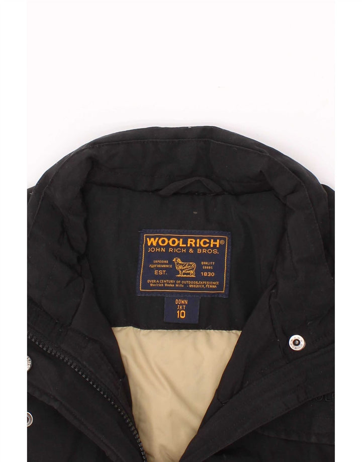 Woolrich Veste matelassée garçon 9-10 ans coton noir