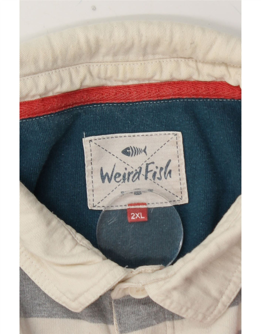 WEIRD FISH Polo de Rugby à Manches Longues pour Homme 2XL Rayé Multicolore