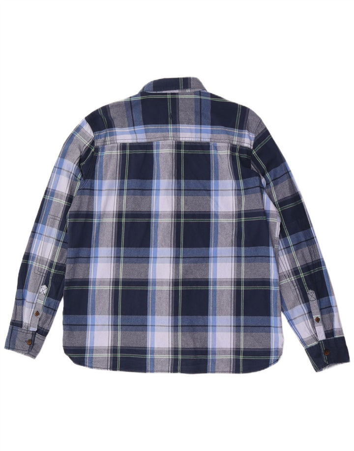 FAT FACE Chemise Flanelle Homme XL Bleu Carreaux Coton