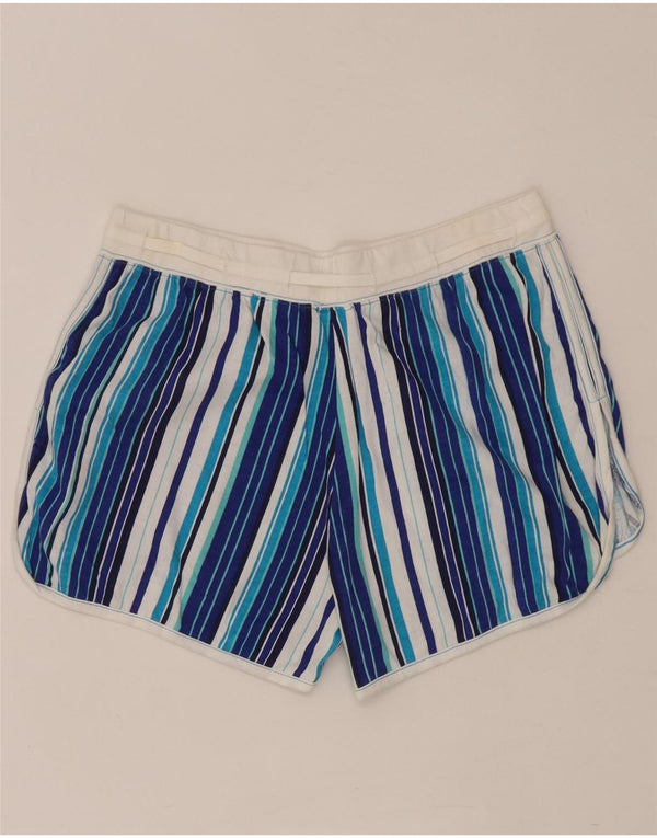 Kappa Short de sport graphique pour femme UK 14 Grand coton rayé bleu