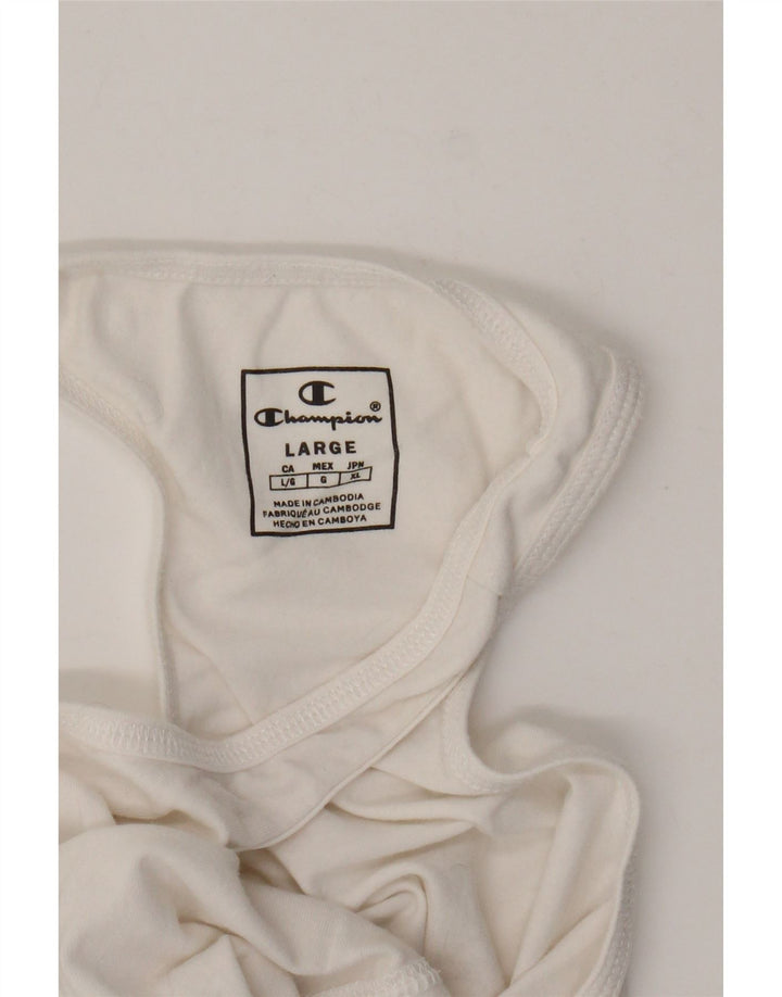 Champion Débardeur graphique pour femme UK 14 Large Blanc