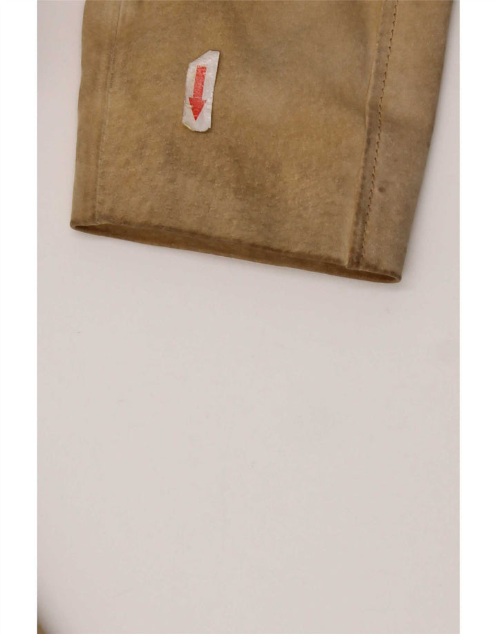 In Extenso Veste blazer en daim à 2 boutons pour femme UK 14 Cuir beige moyen