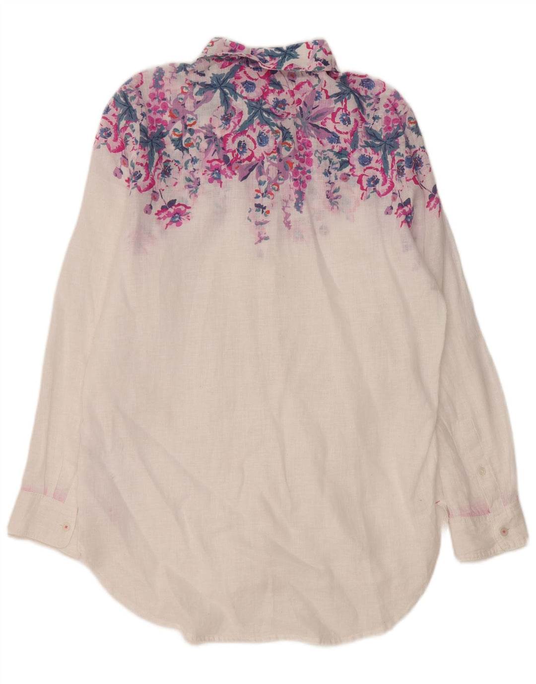 Joules Chemise Oversize Femme UK 8 Petit Lin Floral Blanc