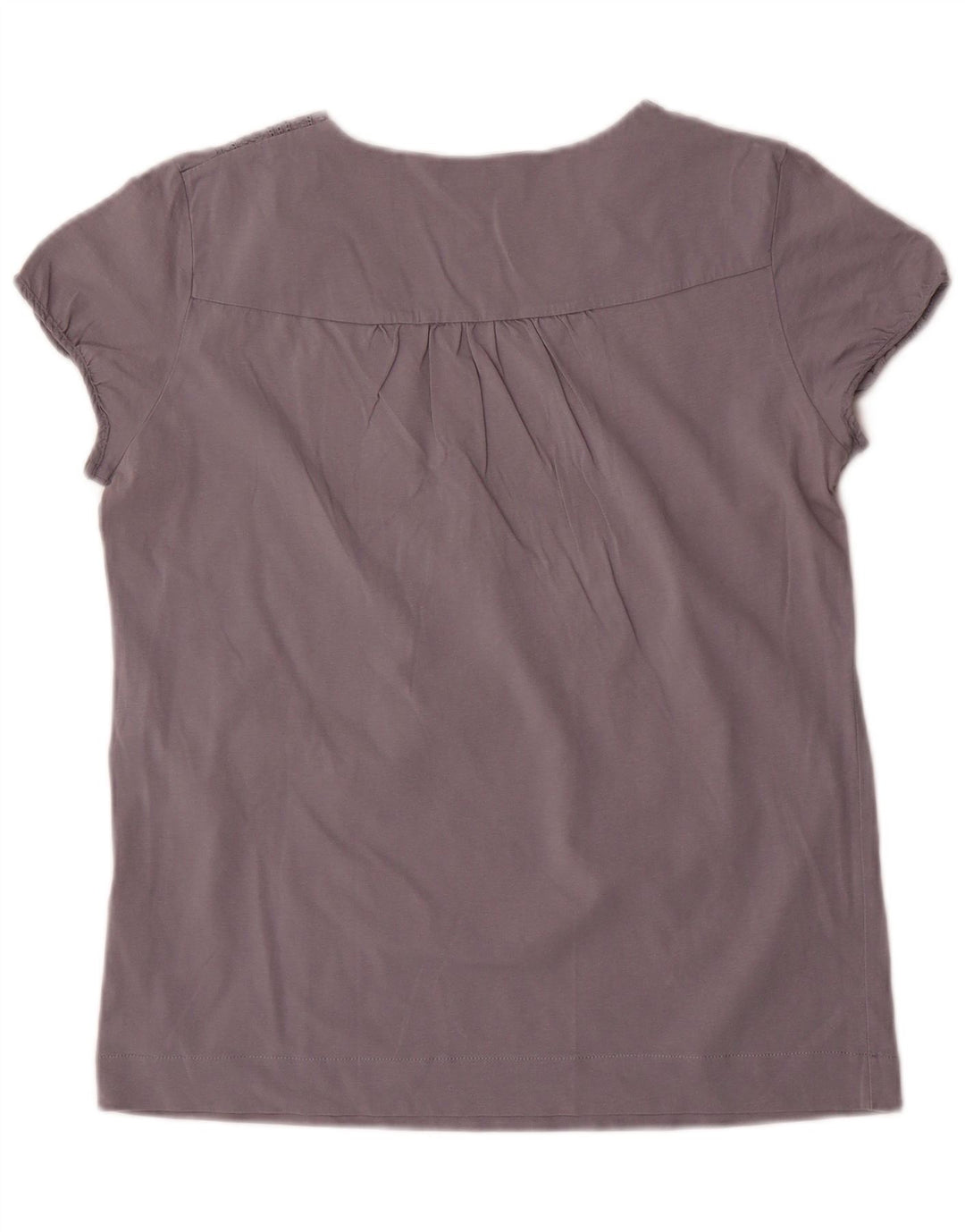 MASSIMO DUTTI Chemisier Femme Top UK 14 Large Gris Coton