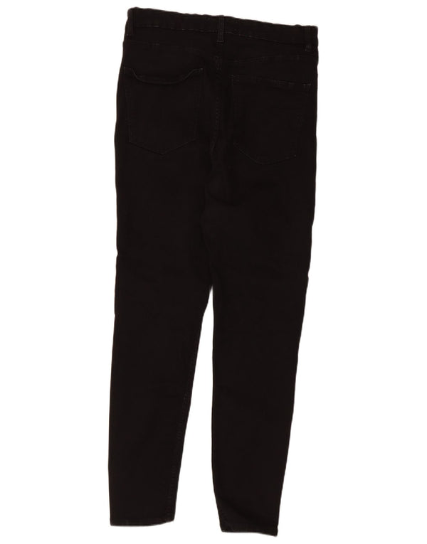 Zara Womens High Waist Skinny Jeans EU 44 XL W34 L26 Black Cotton